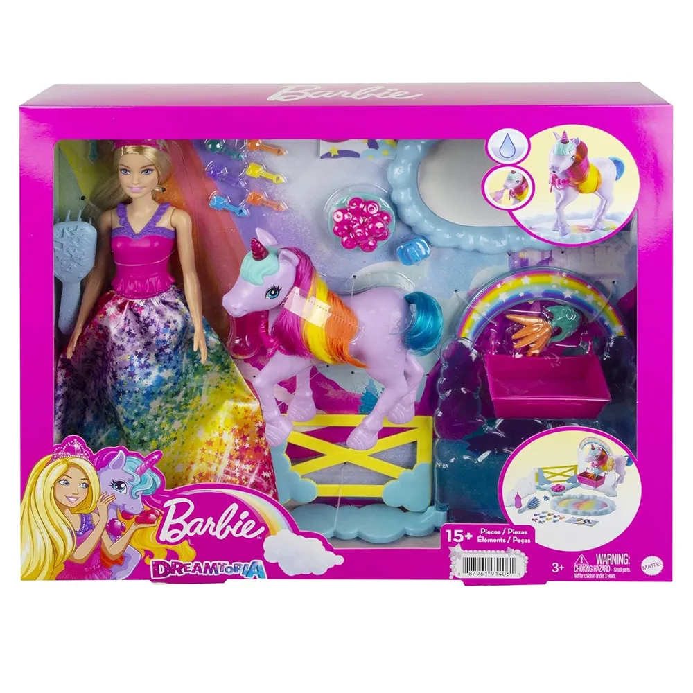 Բարբի տիկնիկ և միաեղջյուր հավաքածու Mattel