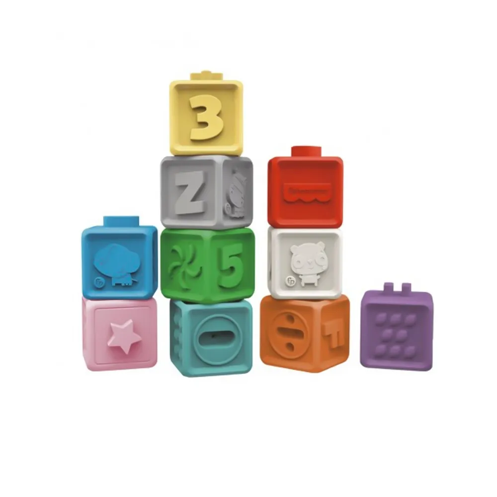 Ռեզինե զարգացնող խորանարդներ 10 հատ Fisher Price